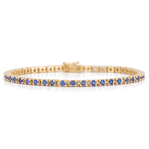 14k Yellow Gold 3.08ct Tanzanite Bracelet at Tanzanite.com