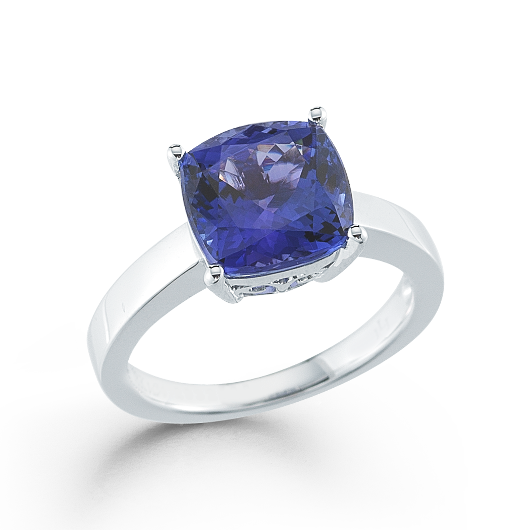 18k White Gold 4.53ct Tanzanite Ring at Tanzanite.com